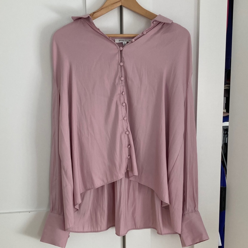 Rose and Olive Button-Down Shirt